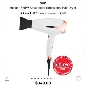 ghd Helios Professional Hair dryer in white/rose gold (brand new, in box)